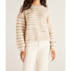 NEW Z SUPPLY piper ombre stripe sweater in oatmeal​